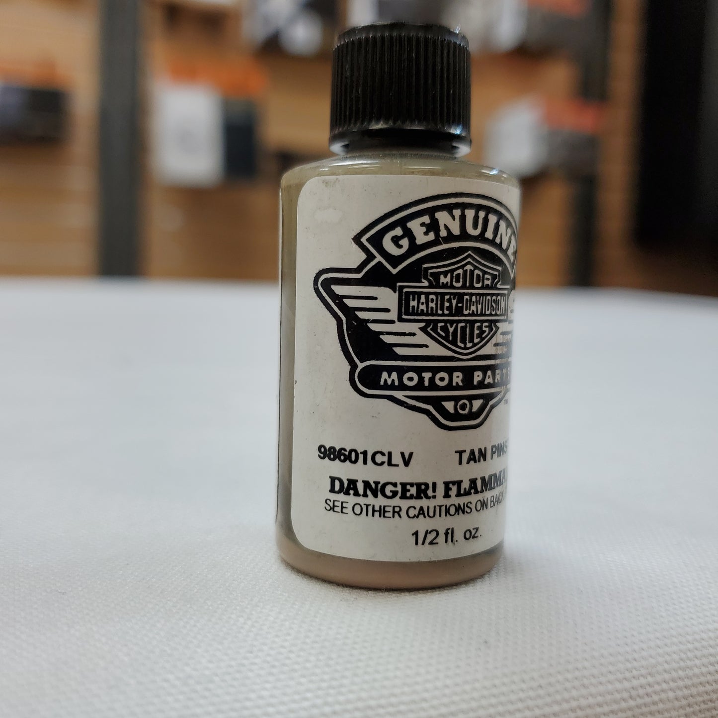 98601CLV Tan pinstripe touch up paint used for models in 2008, 2014, and 2015 harley-davidson paint colors