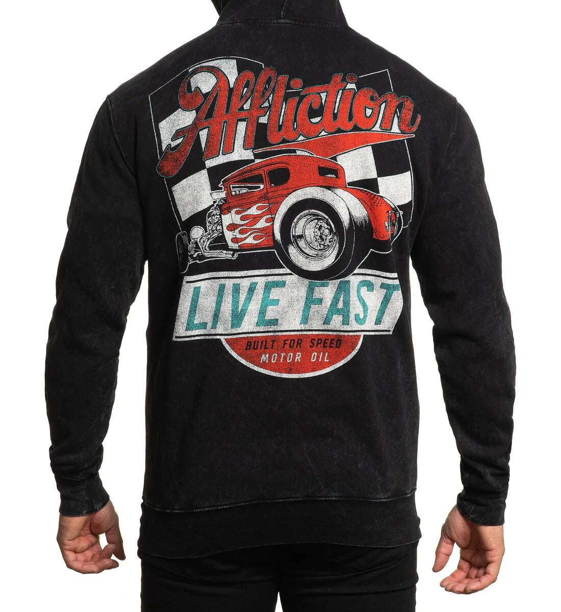 Affliction Fire Oil Pullover Hoodie