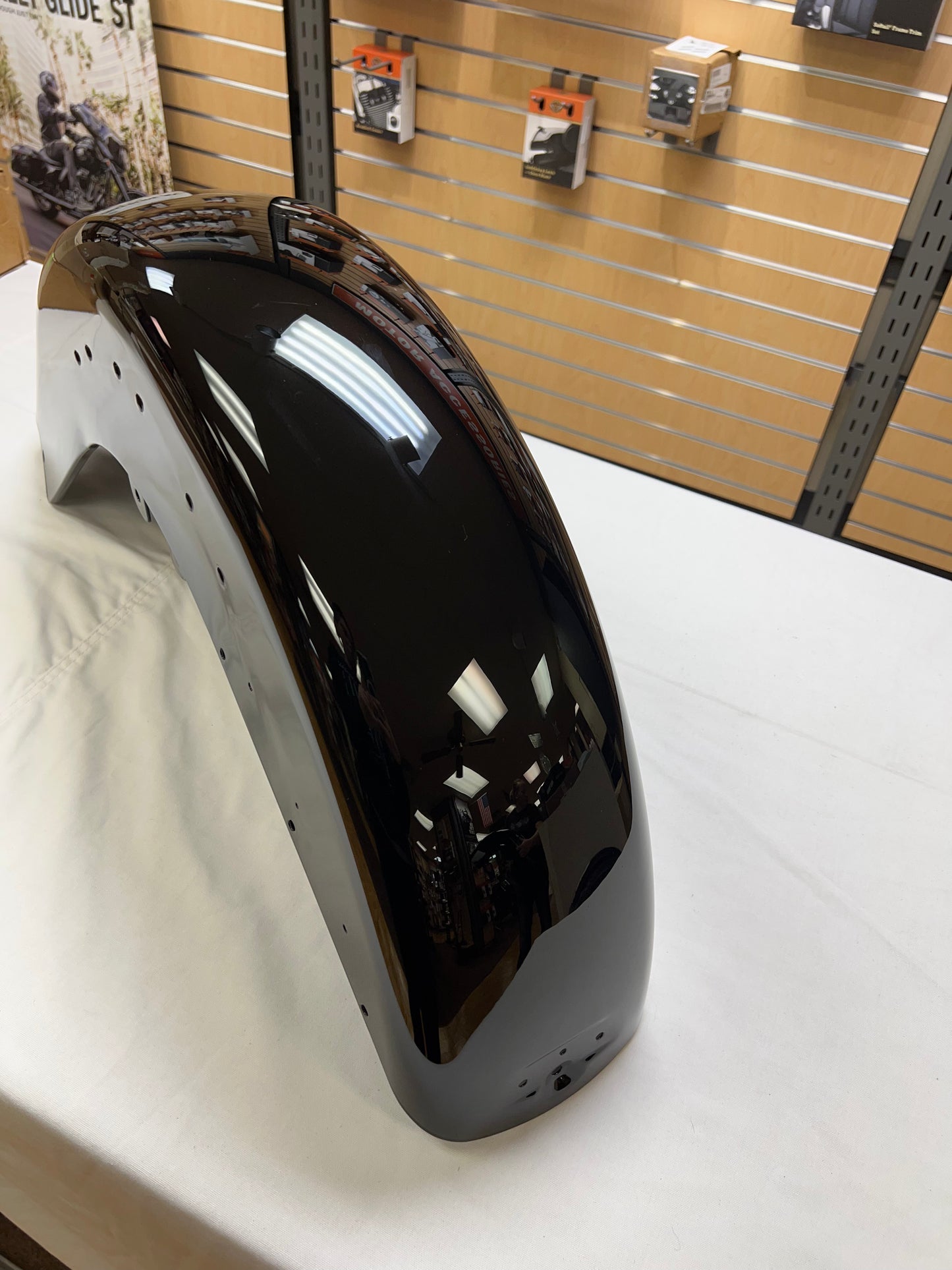 Vivid Black Front Fender with pinstripe