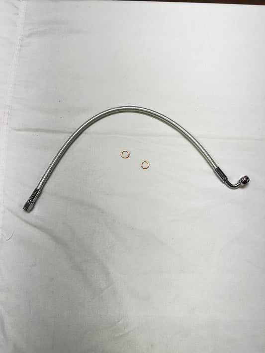 19" Sterling Chromite 2 ABS Upper Front Brake Line, Stonewall Harley-Davidson