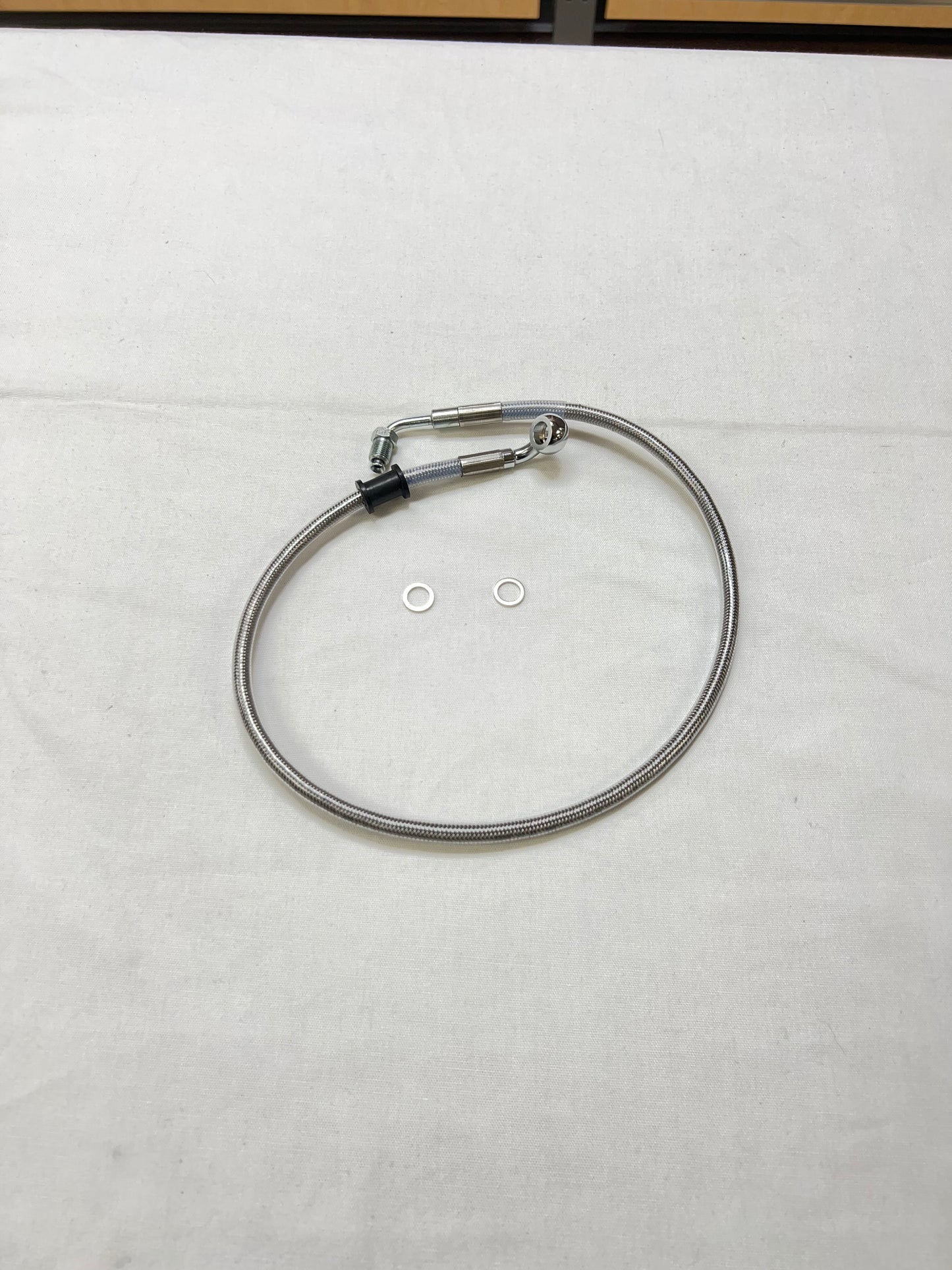 ABS Stainless Steel Upper brakeline extended length +4", Stonewall Harley-Davidson