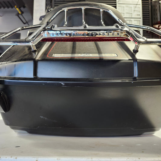 Black denim king pack with Chrome mounting rack