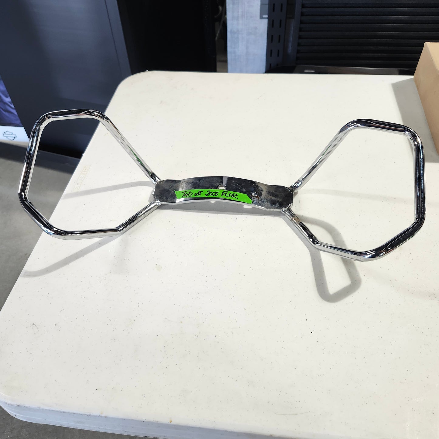 Chrome passenger grab rail