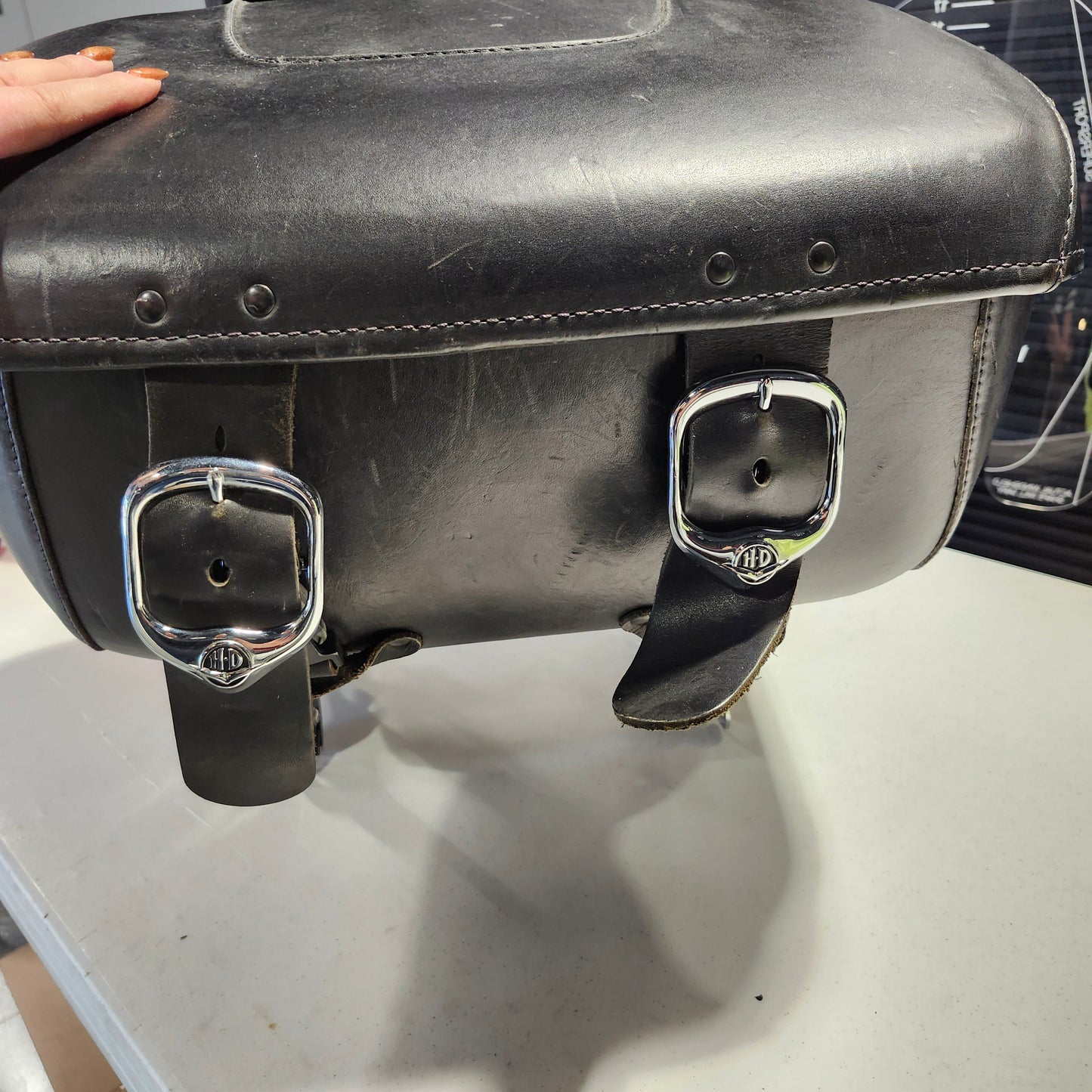 Road king leather tourpack with mounting rack