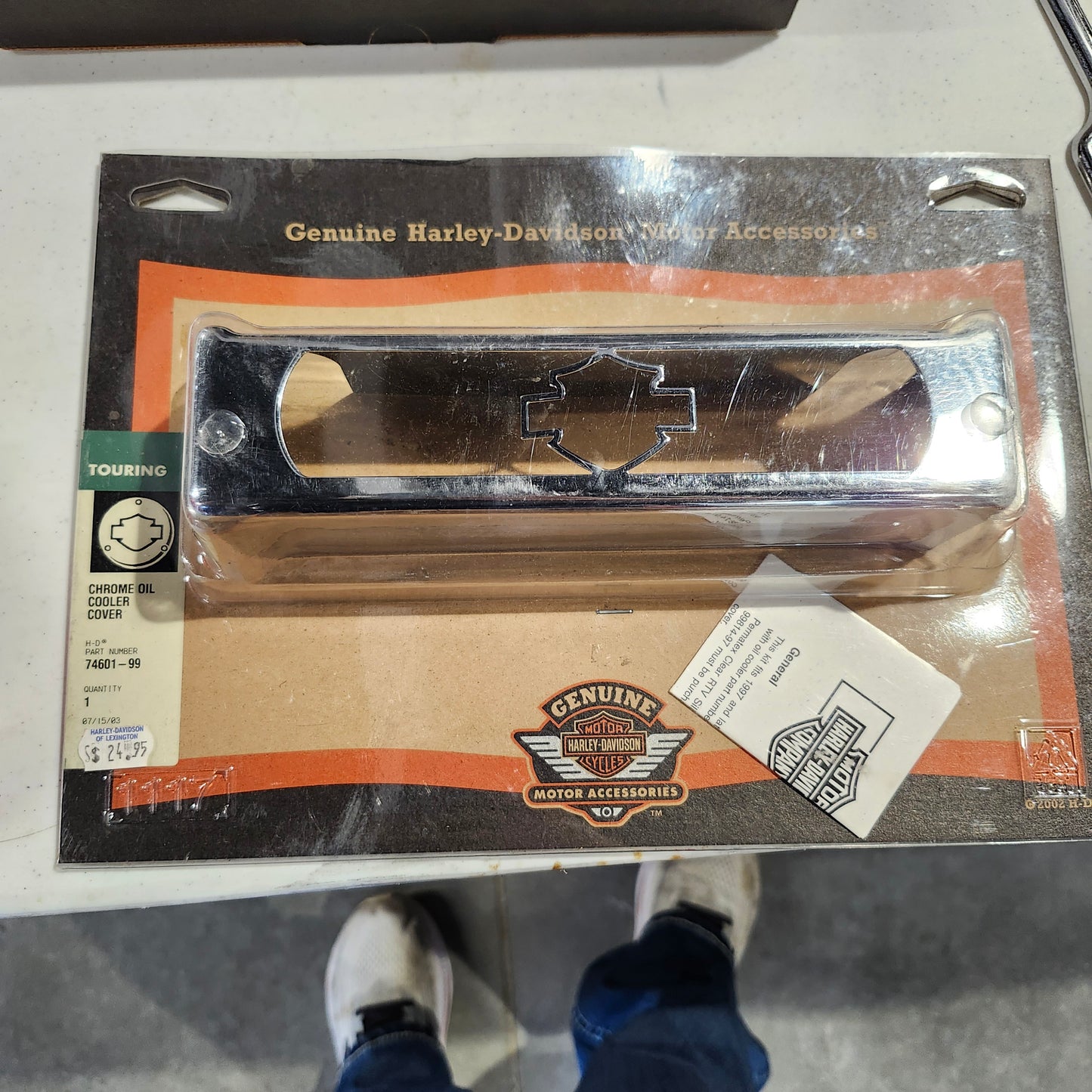 Chrome oil cooler cover. STILL IN THE PACKAGE!! #74601-99
