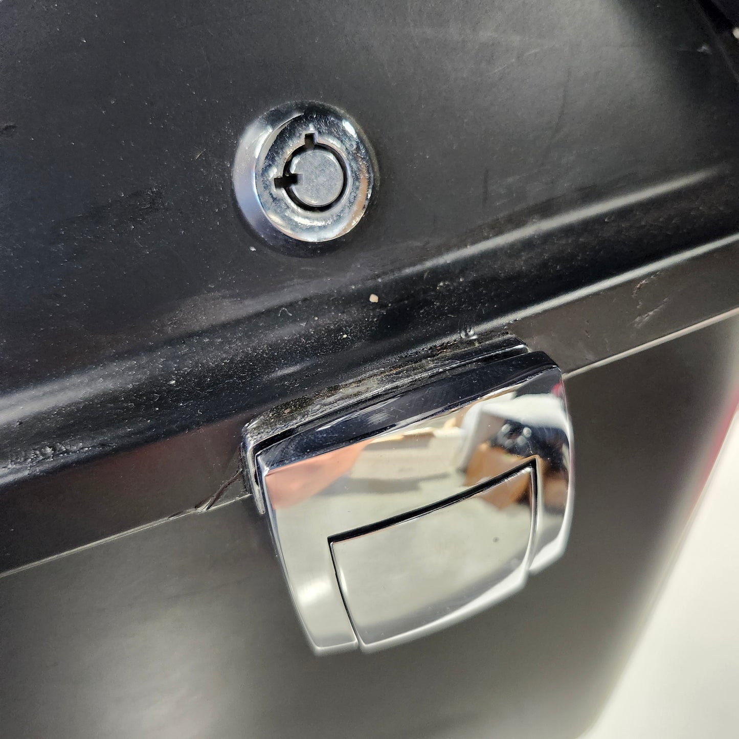 Black denim king pack with Chrome mounting rack