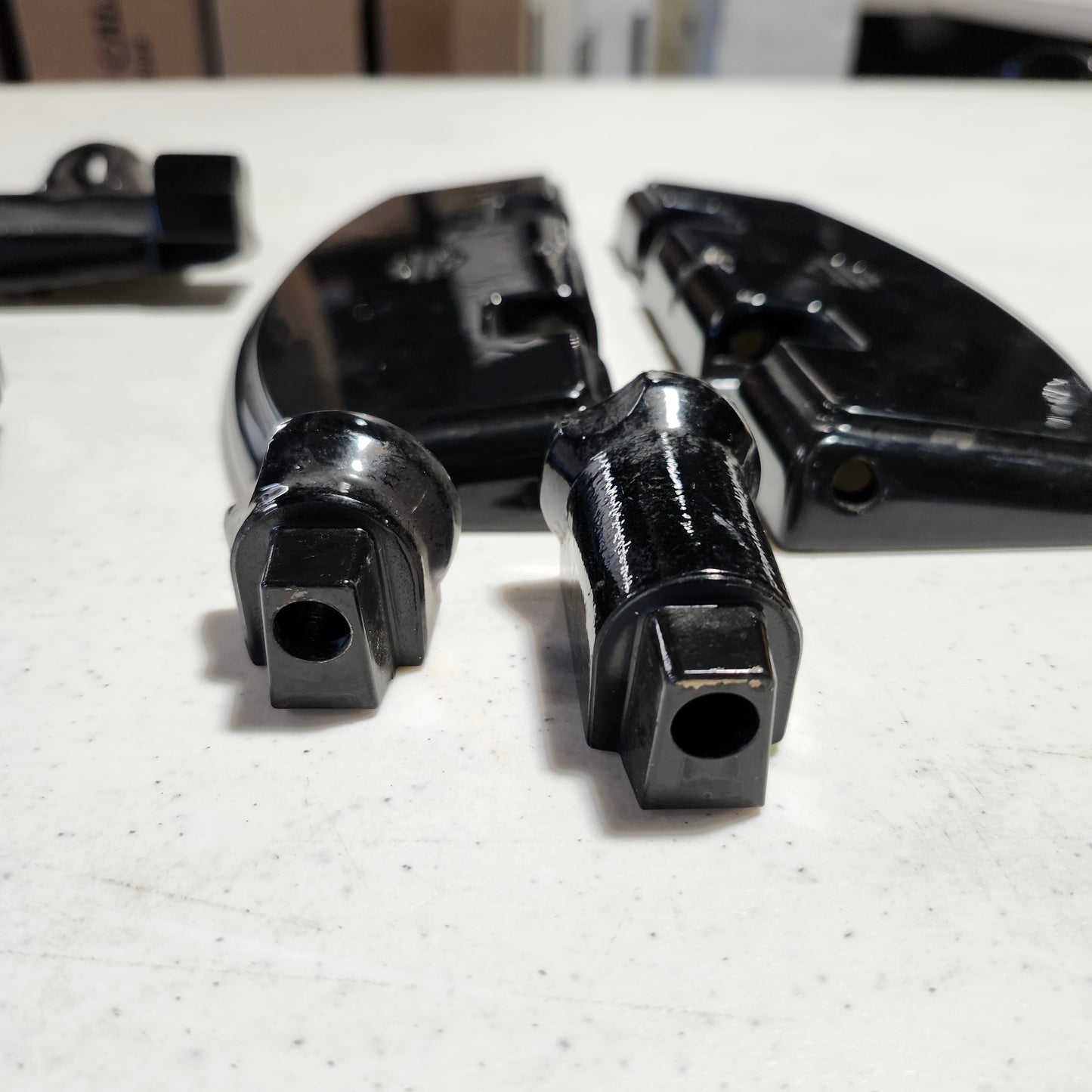 M8 Soft tail passenger floorboards with spacer mounts