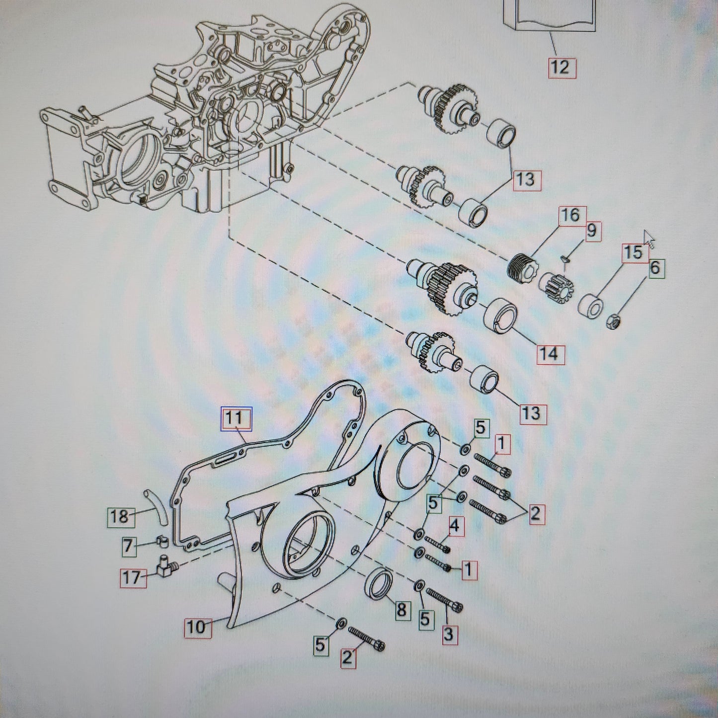 #25263-90D Gearcase cover gasket