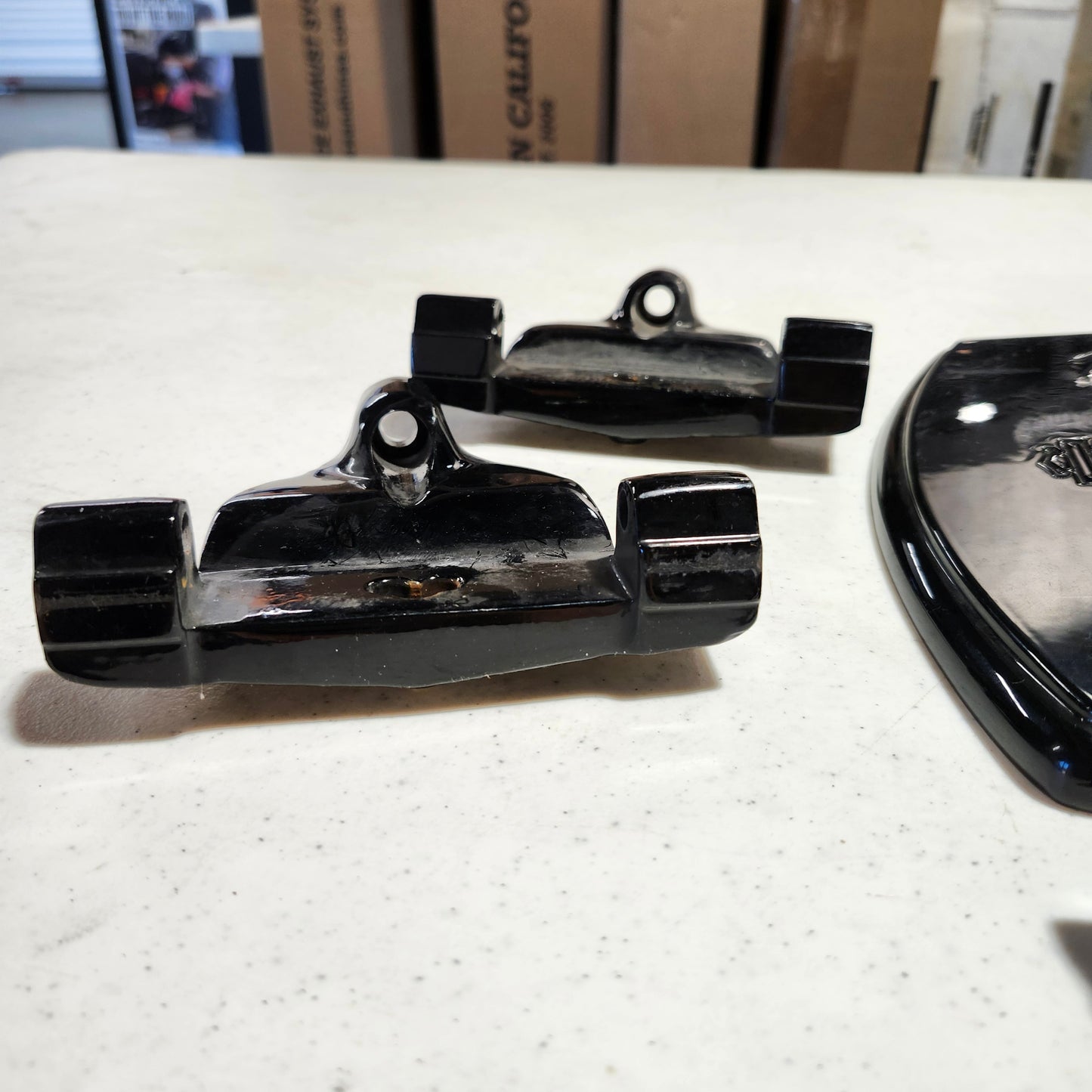 M8 Soft tail passenger floorboards with spacer mounts