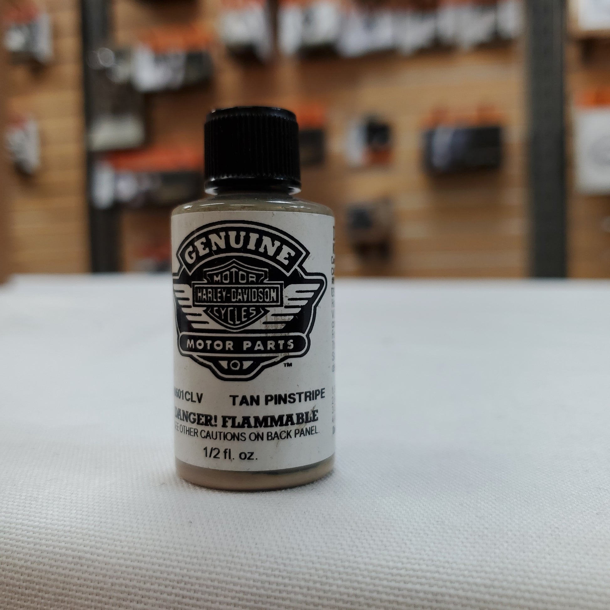98601CLV Tan pinstripe touch up paint used for models in 2008, 2014, and 2015 harley-davidson paint colors